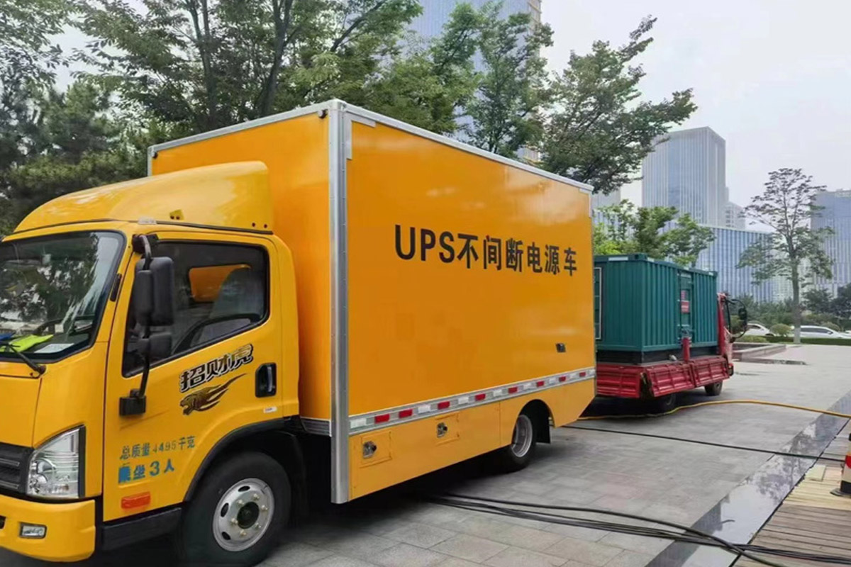 江门发电机租赁施工现场