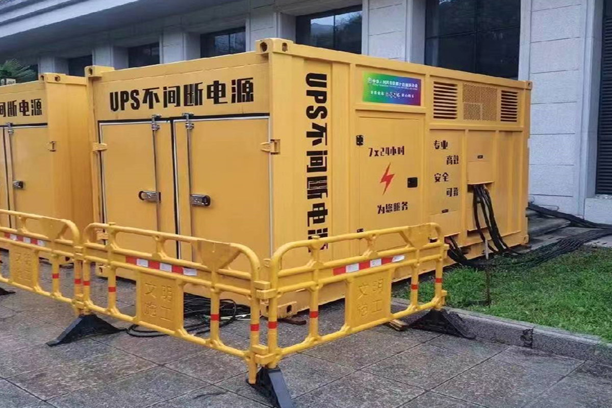 江门发电机租赁施工现场