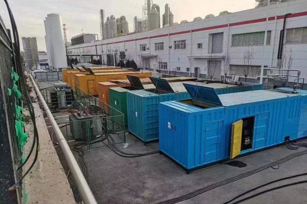 江门发电机租赁施工现场